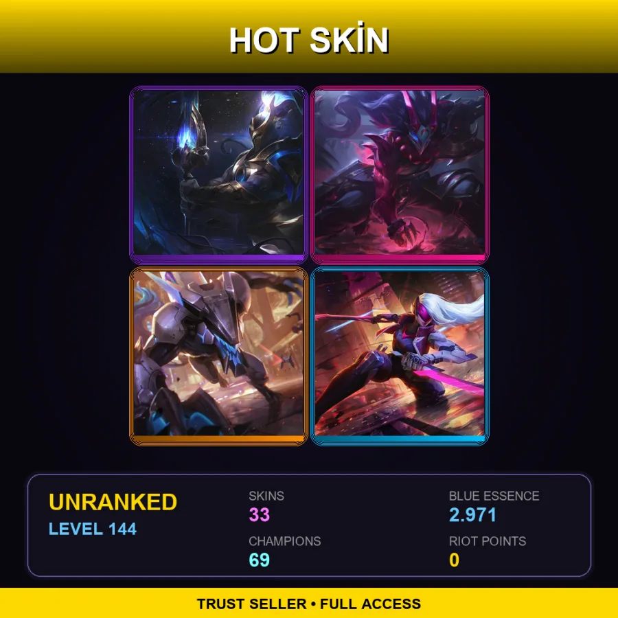 LAN | Lv144 | Unranked | 33 Skin | 69 Champ — Rumble In The Jungle