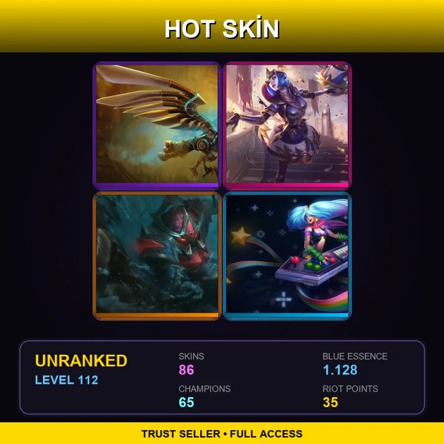 TW | Lv112 | Unranked | 86 Skin | 65 Champ — LoL account
