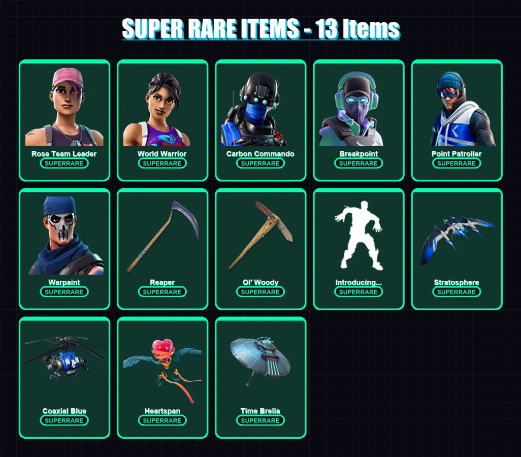 [PC/XBOX] | Rose Team Leader | World Warrior | Carbon Commando | 254 skin | Lv4066