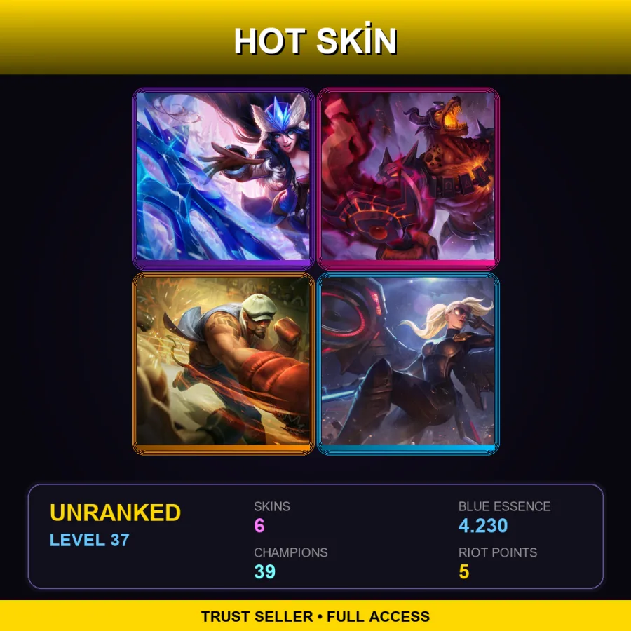LAS | Lv37 | Unranked | 6 Skin | 39 Champ
