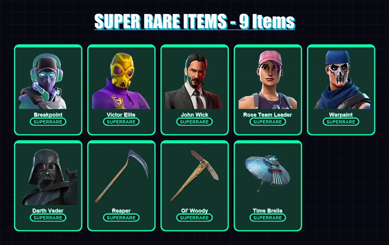 [PC/XBOX/PSN] | Breakpoint | Victor Elite | John Wick | Rose Team Leader | Warpaint | 262 skin | 260 pickaxe | 215 emote | 183 glider | Lv2956 — Fortnite account