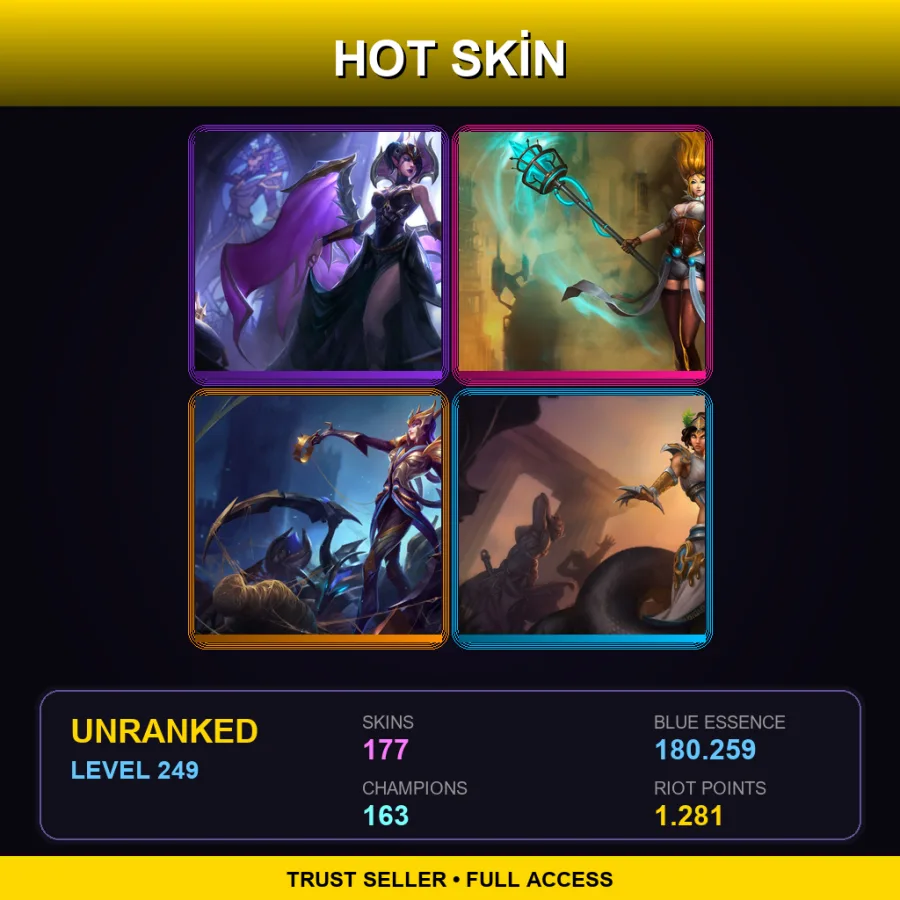 EUW | Lv249 | Unranked | 177 Skin | 163 Champ