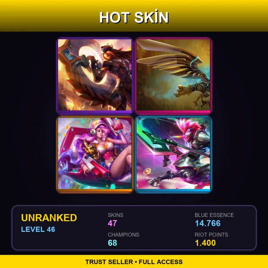 NA | Lv46 | Unranked | 47 Skin | 68 Champ — Dunkmaster Darius