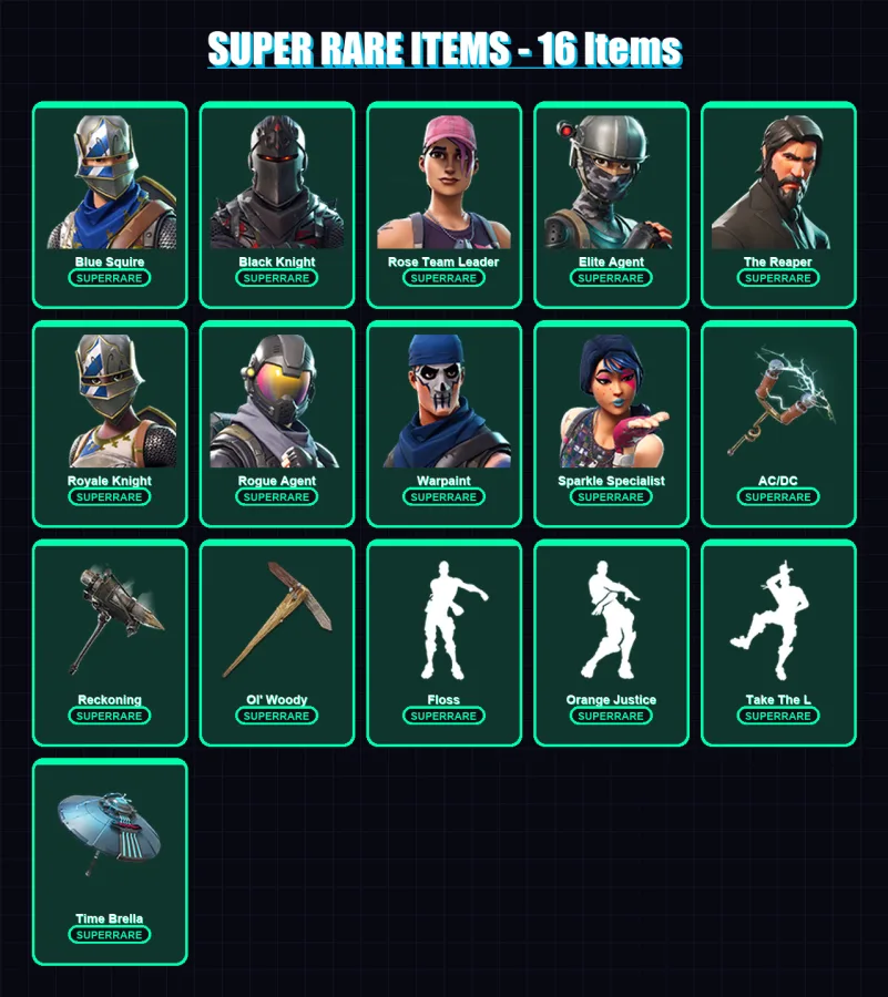 [PC/XBOX/PSN] | Blue Squire | Black Knight | Rose Team Leader | Elite Agent | The Reaper | 101 skin | 81 pickaxe | 87 emote | 94 glider | Lv1336 — Fortnite account