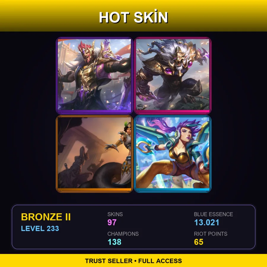 EUNE | Victorious Draven | Victorious Rengar | Mythic Cassiopeia | Arcade Kai'Sa | 97 Skin | 138 Champ | Bronze II | Lv233