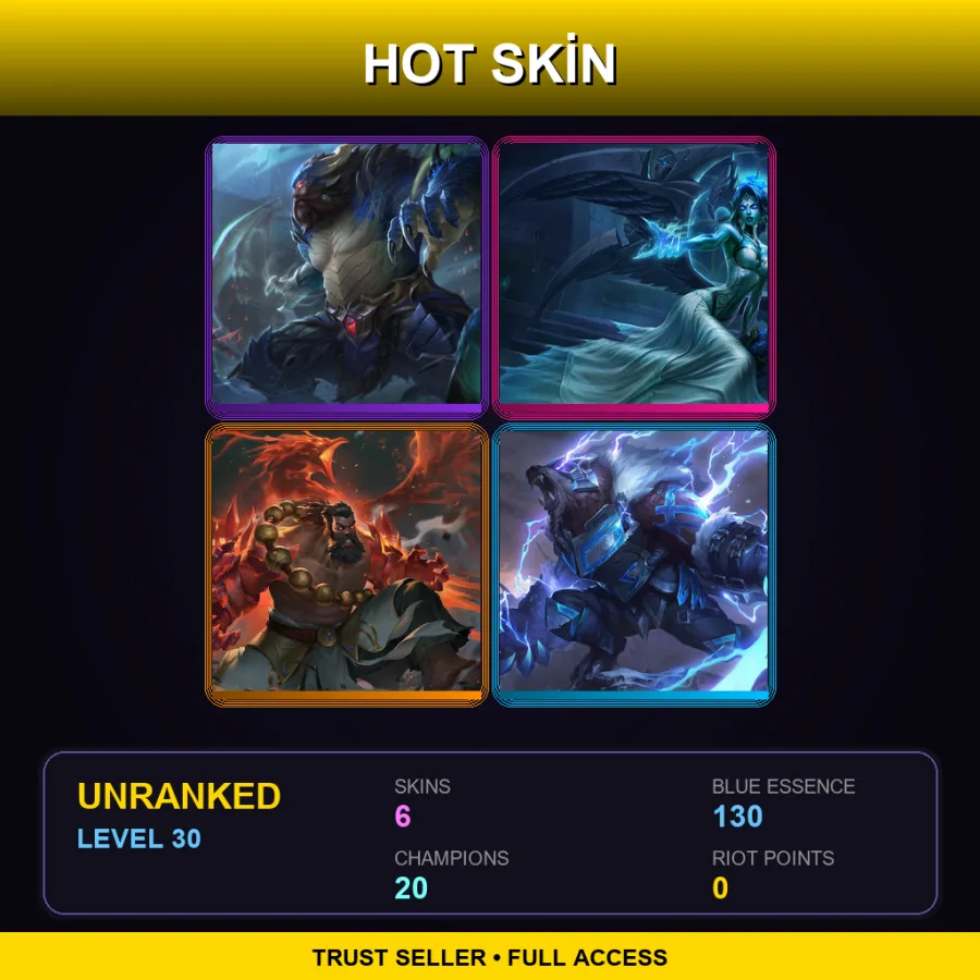LAS | Lv30 | Unranked | 6 Skin | 20 Champ
