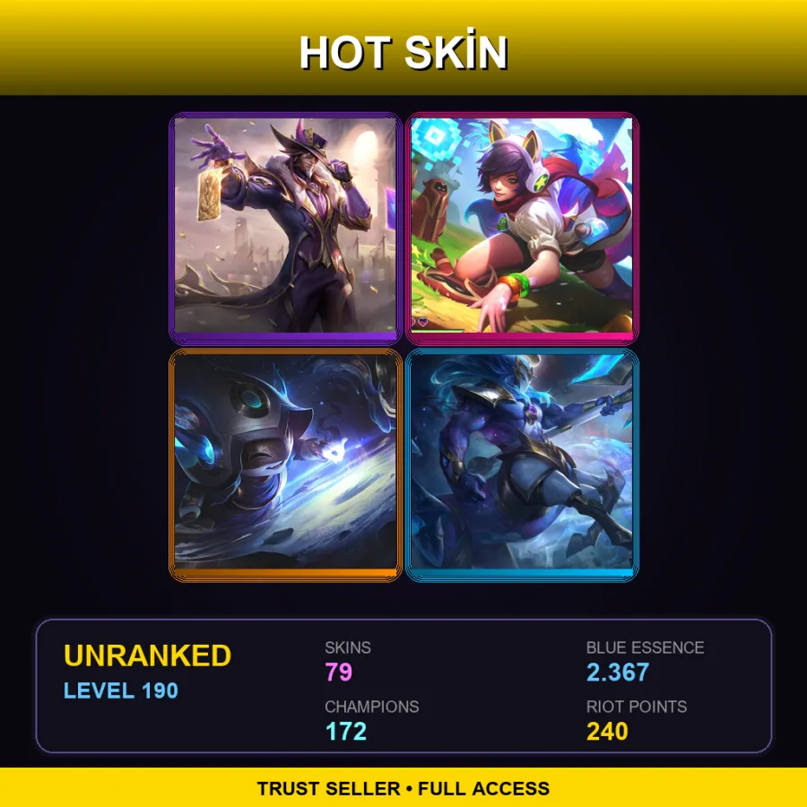 EUW | Lv190 | Unranked | 79 Skin | 172 Champ — Woof And Lamb Kindred
