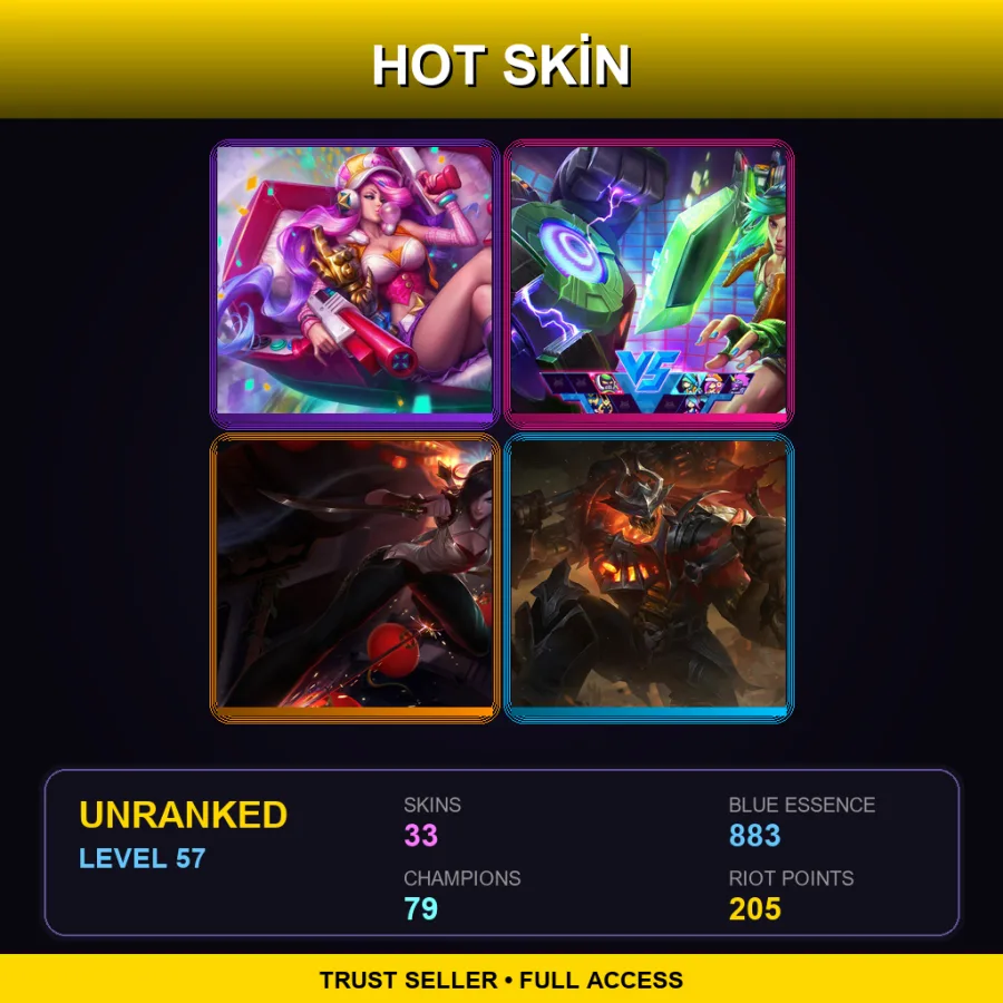 EUNE | Lv57 | Unranked | 33 Skin | 79 Champ