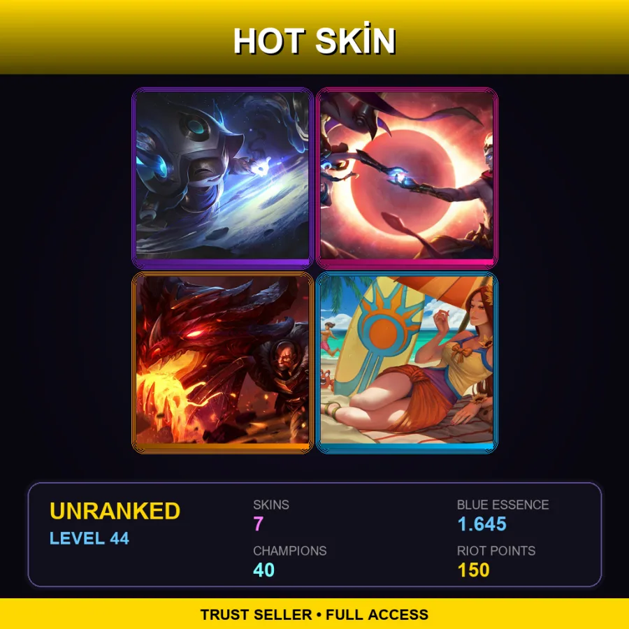 NA | Lv44 | Unranked | 7 Skin | 40 Champ