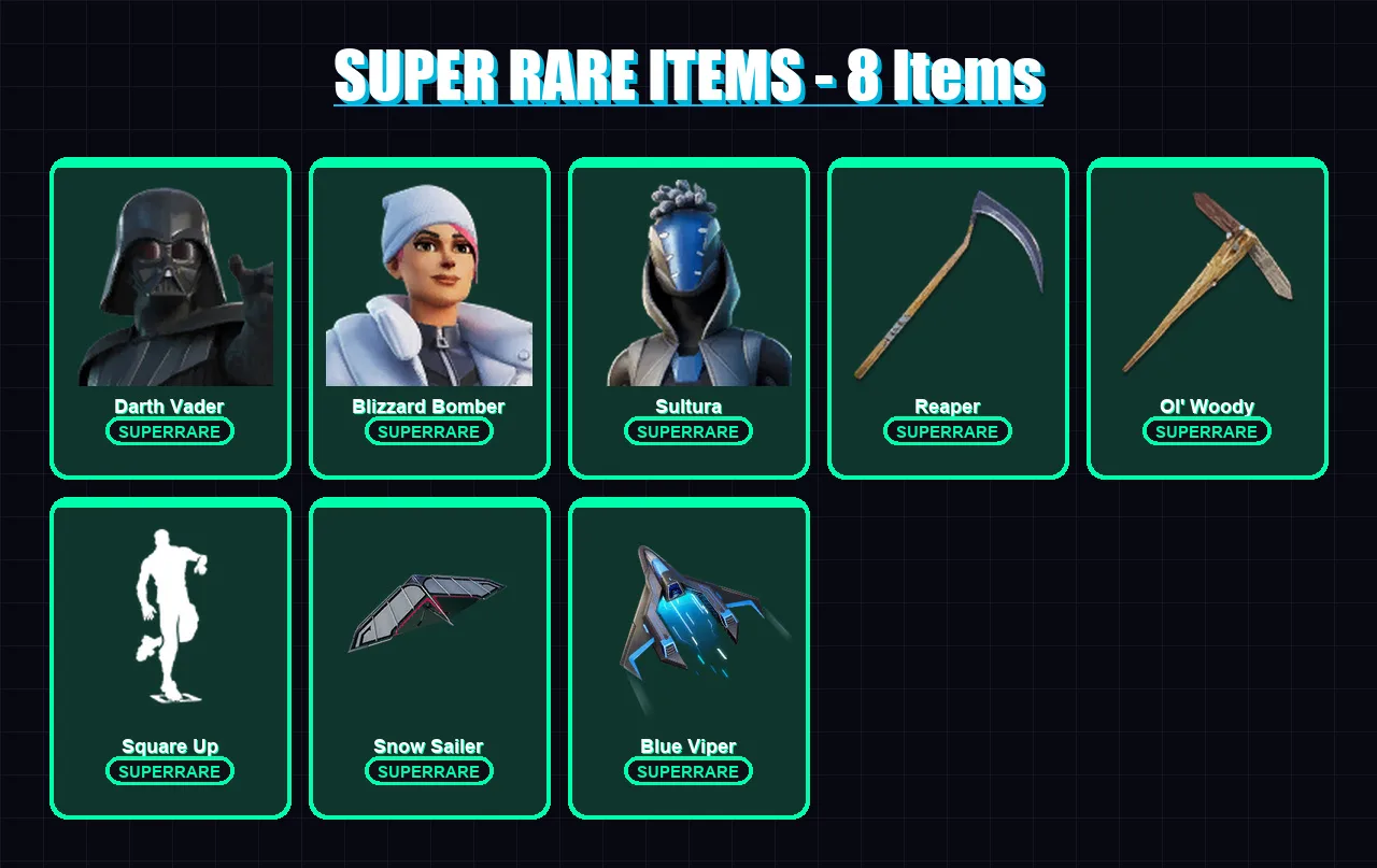 [PS4/PS5/XBOX/PC] | Darth Vader | Blizzard Bomber | Sultura | Nezumi | The Foundation | 132 skin | 135 pickaxe | 97 emote | 94 glider | Lv997