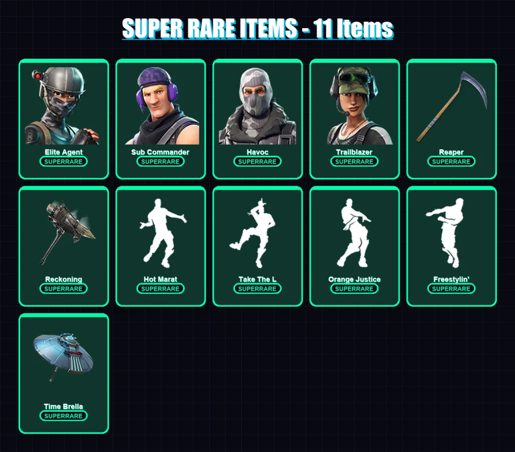 [PC/XBOX/PSN] | Elite Agent | Sub Commander | Havoc | Trailblazer | Ravage | 51 skin | 64 pickaxe | 61 emote | 67 glider | Lv1042 — Fortnite account
