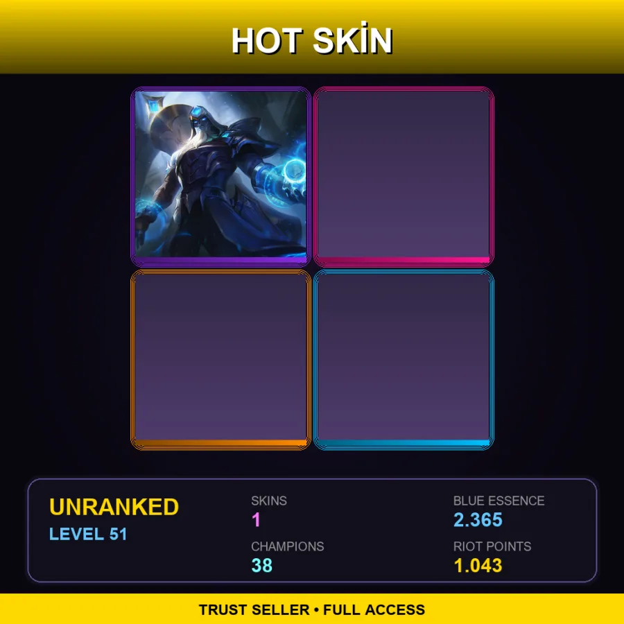 NA | Lv51 | Unranked | 1 Skin | 38 Champ
