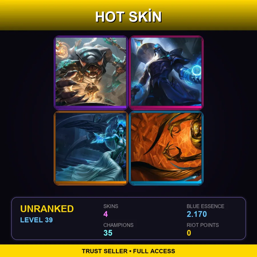 EUNE | Lv39 | Unranked | 4 Skin | 35 Champ