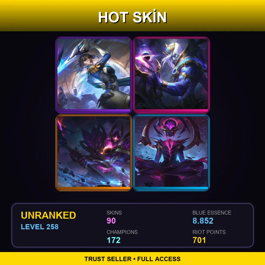 LAS | Lv258 | Unranked | 90 Skin | 172 Champ — Firecracker Teemo