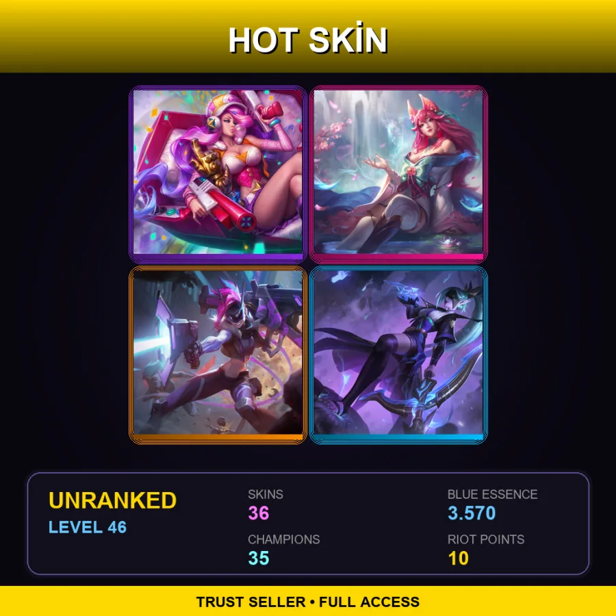 SG | Lv46 | Unranked | 36 Skin | 35 Champ — Spirit Blossom Ahri