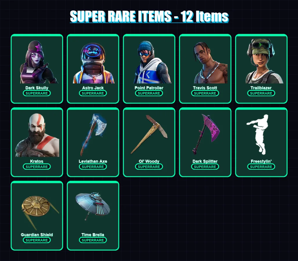 [PC] | Dark Skully | Astro Jack | Point Patroller | Travis Scott | Trailblazer | 162 skin | 173 pickaxe | 106 emote | 125 glider | Lv1572