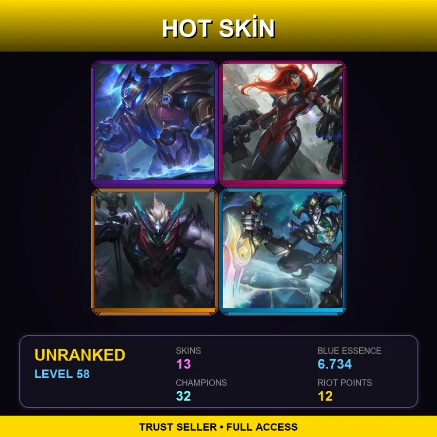 LAS | Lv58 | Unranked | 13 Skin | 32 Champ — Waterloo Miss Fortune