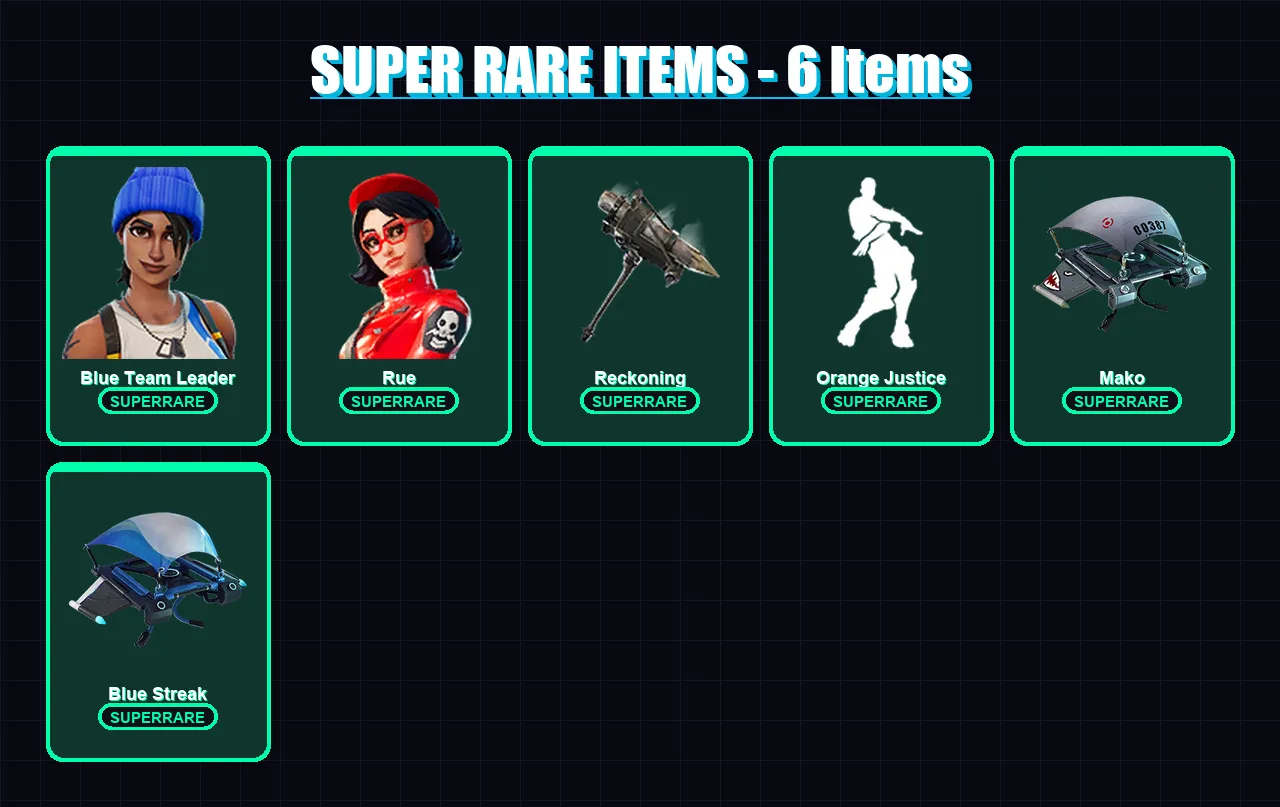 [PC] | Blue Team Leader | Rue | Drift | Ragnarok | Enforcer | 153 skin | 155 pickaxe | 114 emote | 110 glider | Lv1275