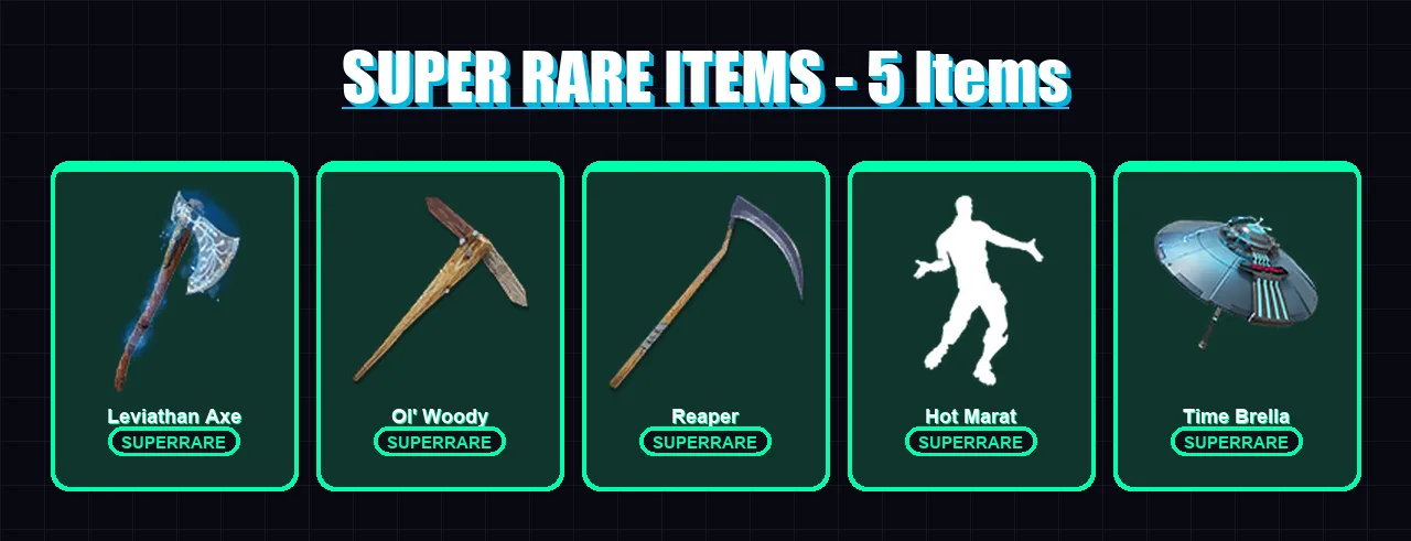[PS4/PS5/PC] | Ultima Knight | Luxe | Omegarok | The Ageless | Nezumi | 225 skin | 267 pickaxe | 187 emote | 208 glider | Lv3335