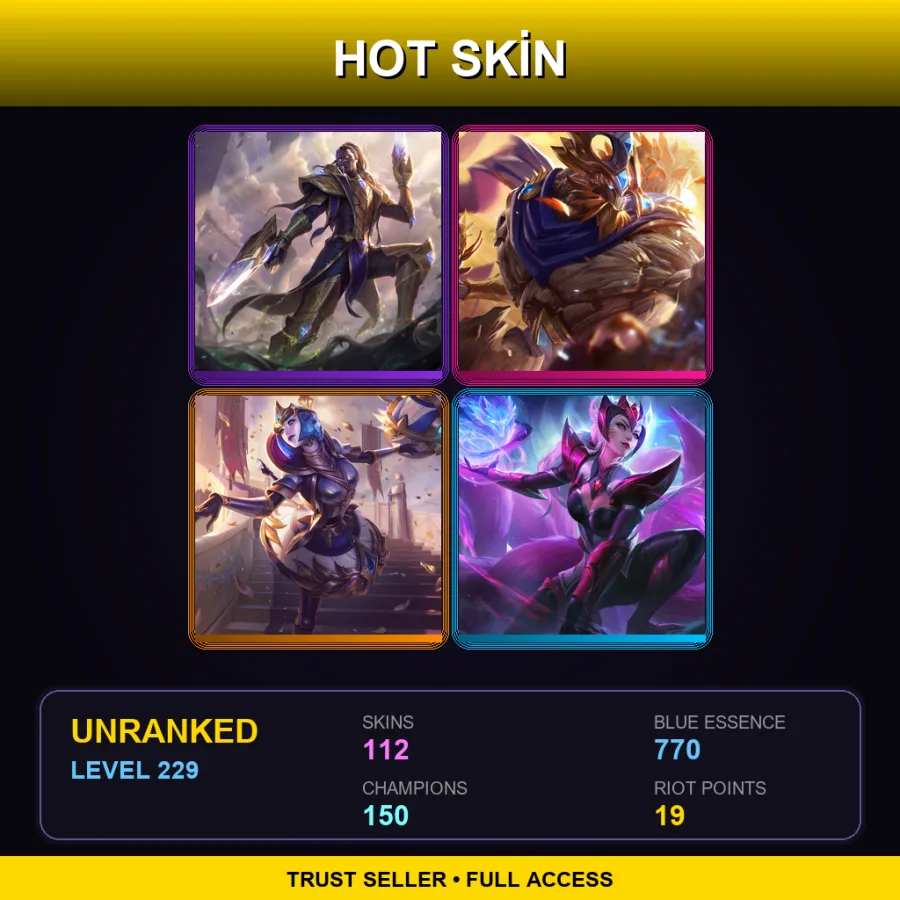 VN | Lv229 | Unranked | 112 Skin | 150 Champ — Conqueror Varus