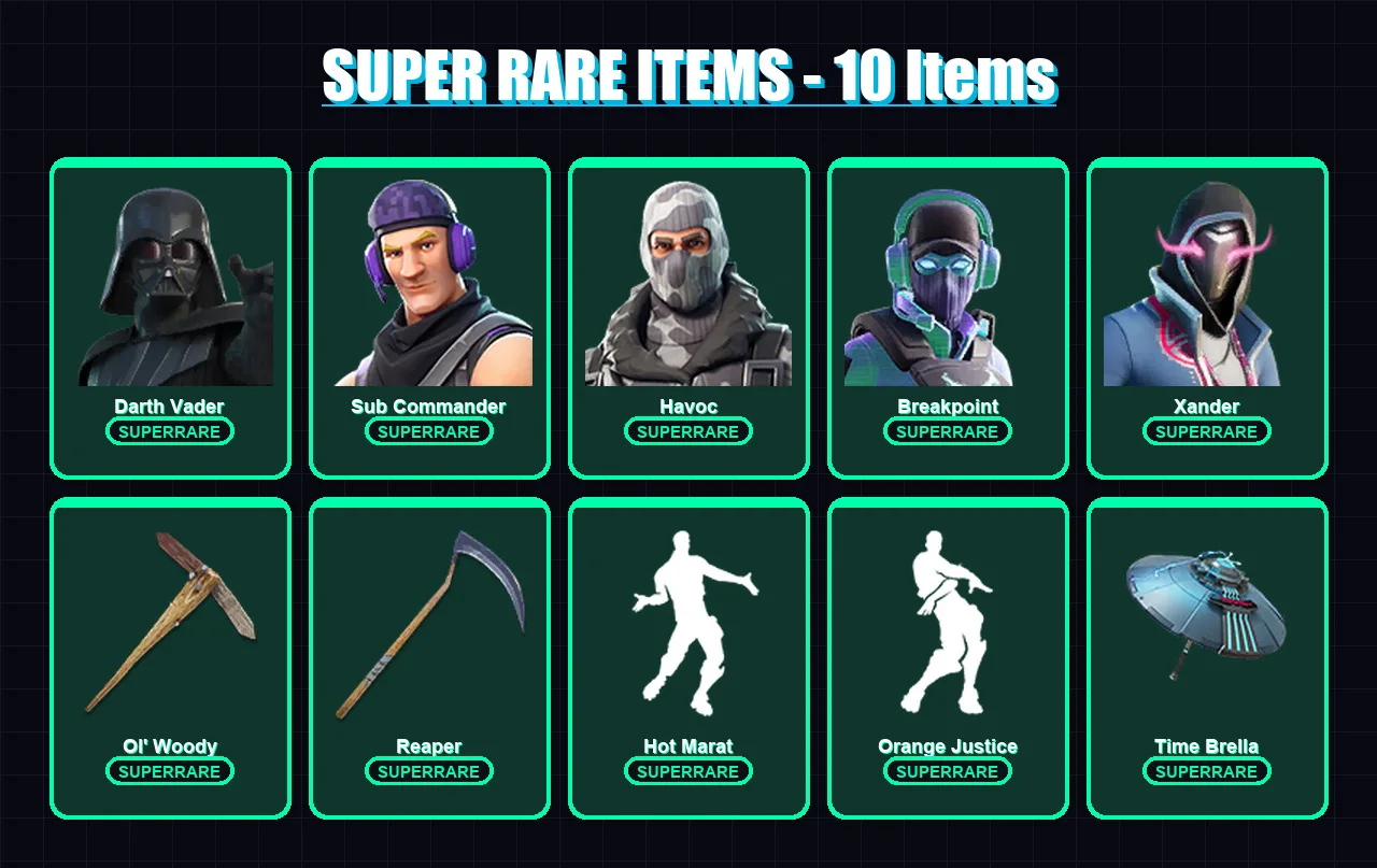 [PS4/PS5/XBOX/PC] | Darth Vader | Sub Commander | Havoc | Breakpoint | Xander | 122 skin | 139 pickaxe | 123 emote | 138 glider | Lv2205 — Fortnite account