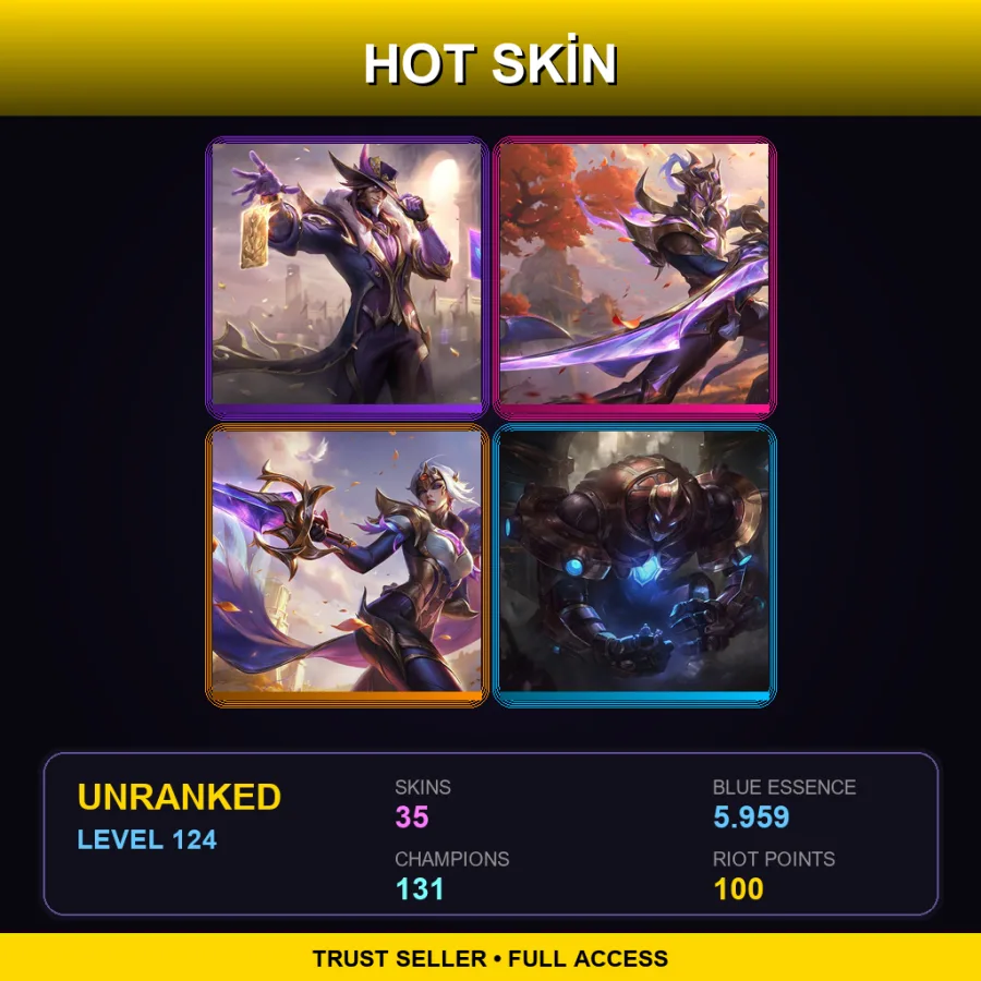 LAN | Lv124 | Unranked | 35 Skin | 131 Champ — Totemic Maokai