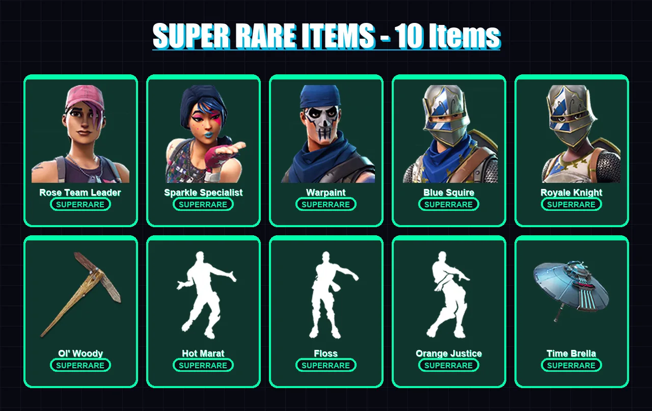 [PC/PSN] | Rose Team Leader | Sparkle Specialist | Warpaint | Blue Squire | Royale Knight | 26 skin | 41 pickaxe | 30 emote | 41 glider | Lv595 — Fortnite account