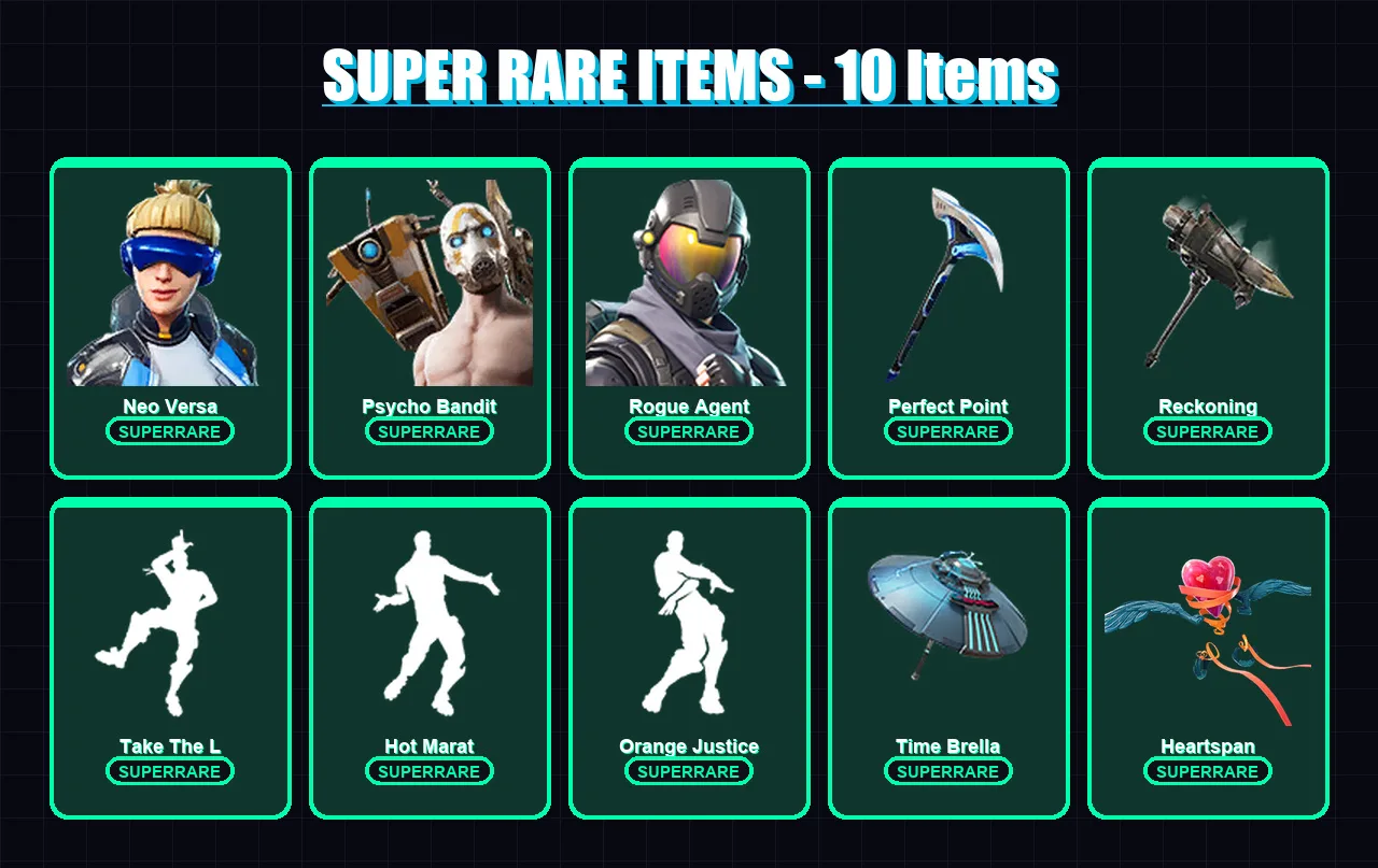 [PS4/PS5/XBOX/PC] | Neo Versa | Psycho Bandit | Rogue Agent | Catalyst | Dark Voyager | 74 skin | 57 pickaxe | 109 emote | 71 glider | Lv897
