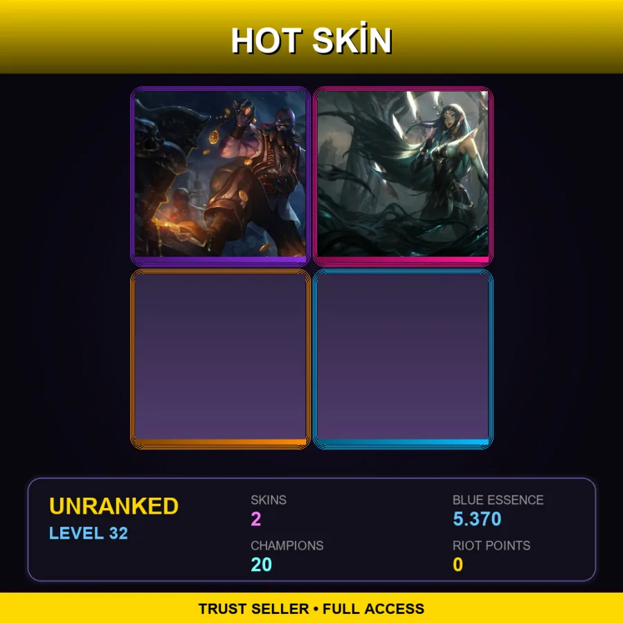 LAS | Lv32 | Unranked | 2 Skin | 20 Champ