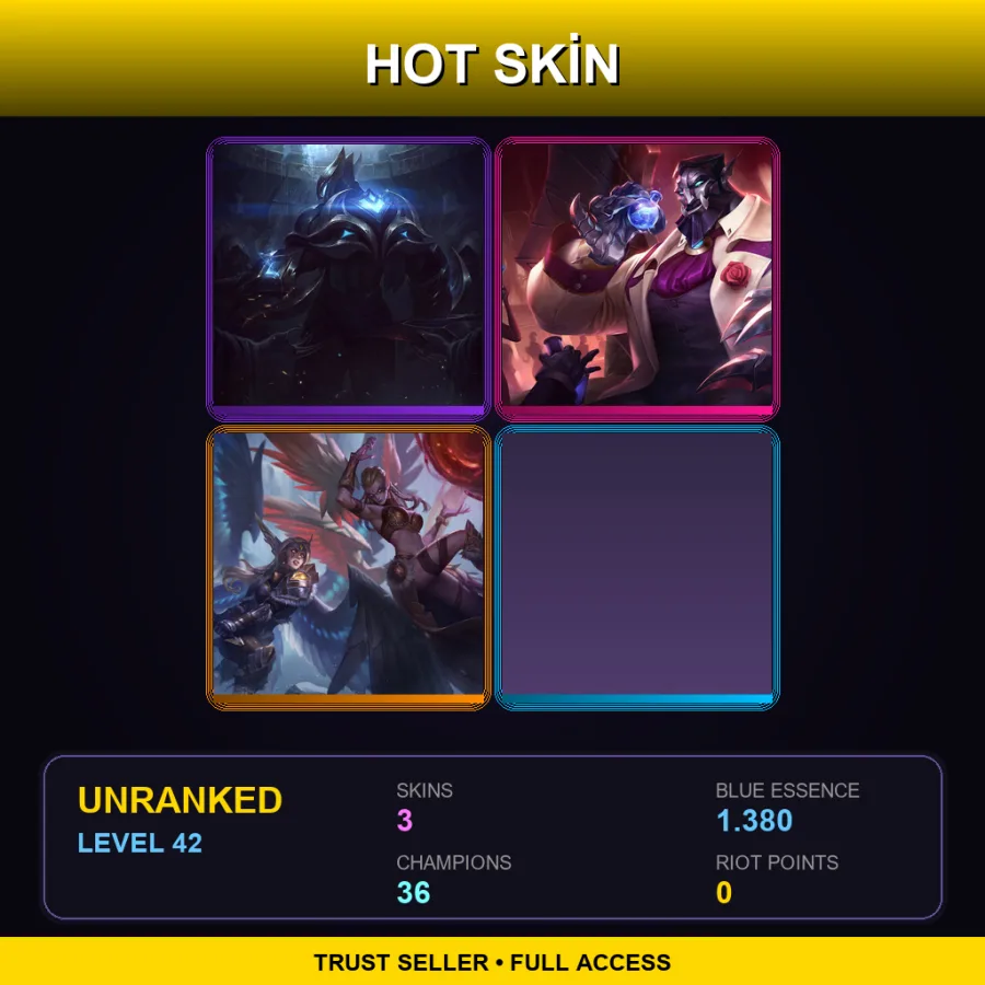 EUW | Worlds 2016 Zed | Debonair Galio | Exiled Morgana | 3 Skin | 36 Champ | Lv42