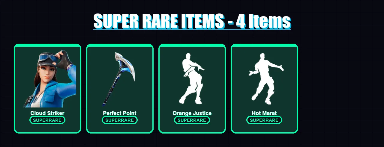 [PS4/PS5/XBOX/PC] | Cloud Striker | Blackheart | Ruin | Hybrid | Rox | 15 skin | 19 pickaxe | 30 emote | 30 glider | Lv551