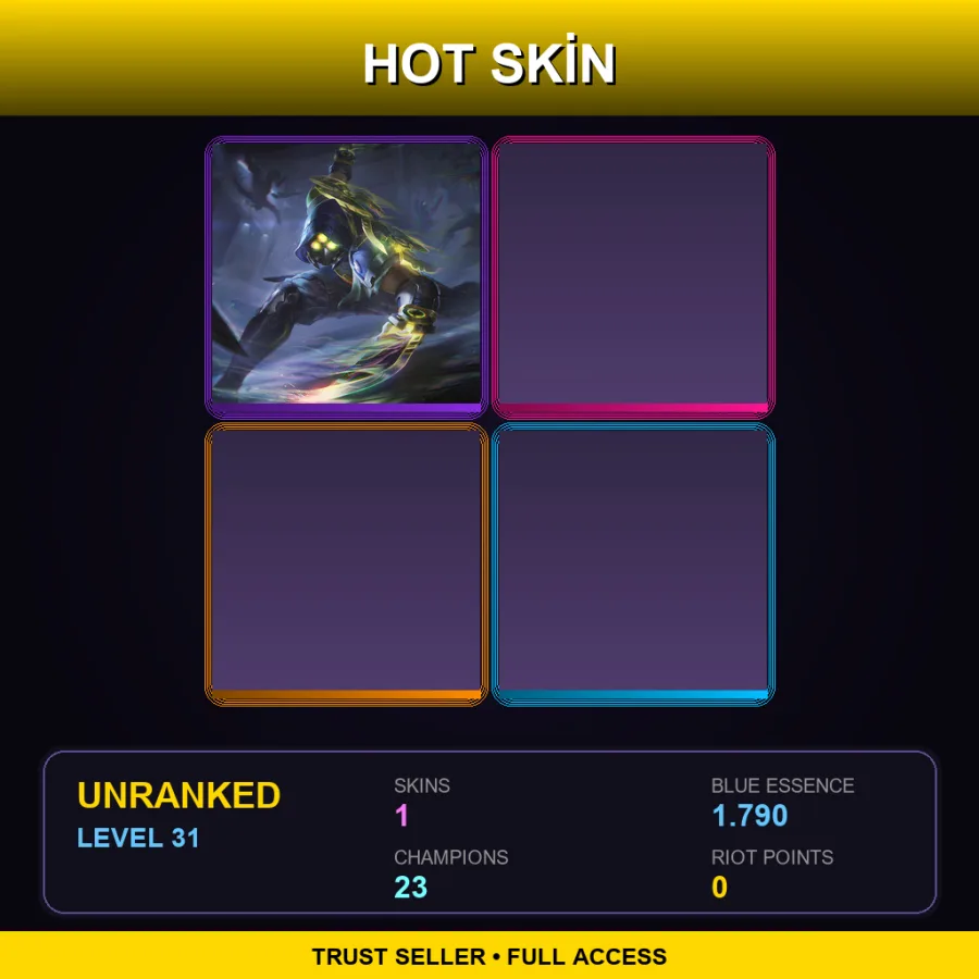 LAN | Lv31 | Unranked | 1 Skin | 23 Champ