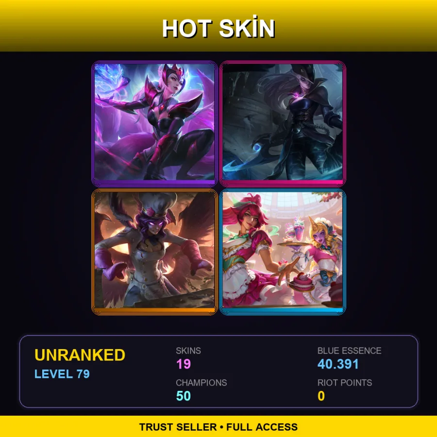 LAN | Lv79 | Unranked | 19 Skin | 50 Champ