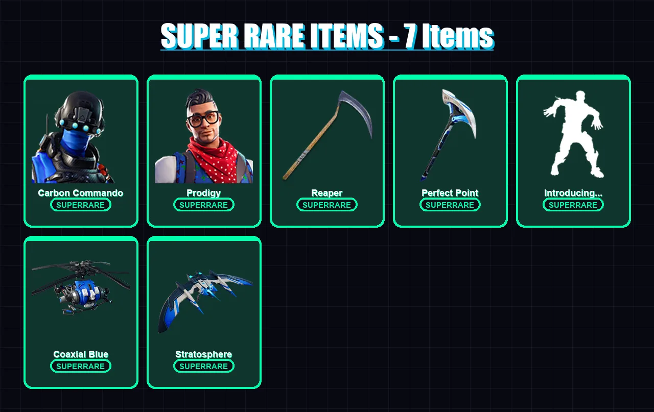 [PC/XBOX/PSN] | Carbon Commando | Prodigy | Red Knight | Midas Rex | The Joker | 14 skin | 29 pickaxe | 19 emote | 25 glider | Lv308