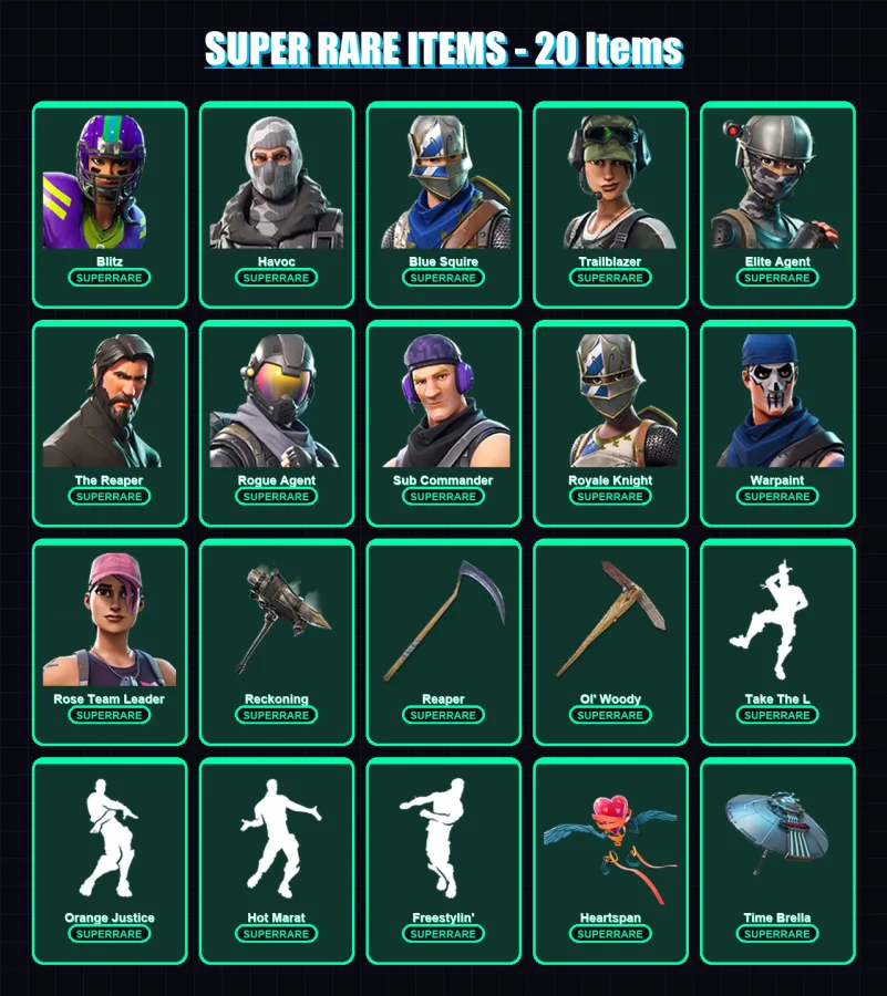 [PC/XBOX] | Blitz | Havoc | Blue Squire | Trailblazer | Elite Agent | 115 skin | 110 pickaxe | 101 emote | 109 glider | Lv1331