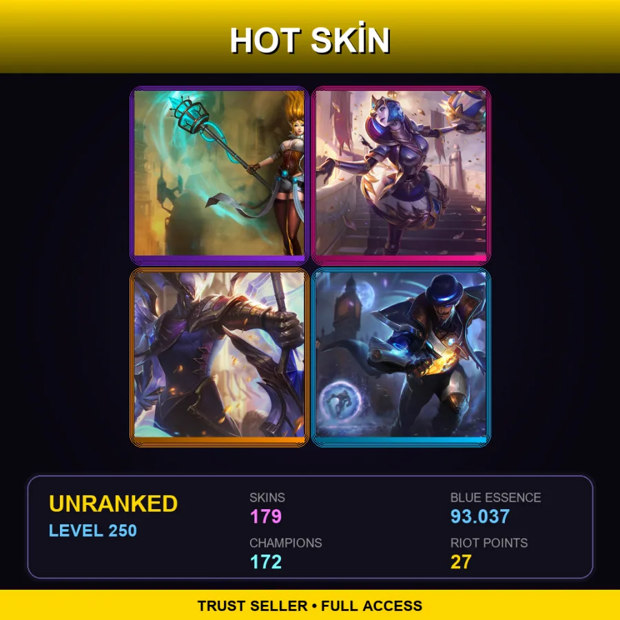 VN | Lv250 | Unranked | 179 Skin | 172 Champ — Program Soraka