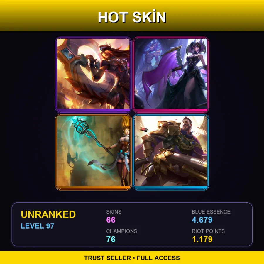 SG | Lv97 | Unranked | 66 Skin | 76 Champ
