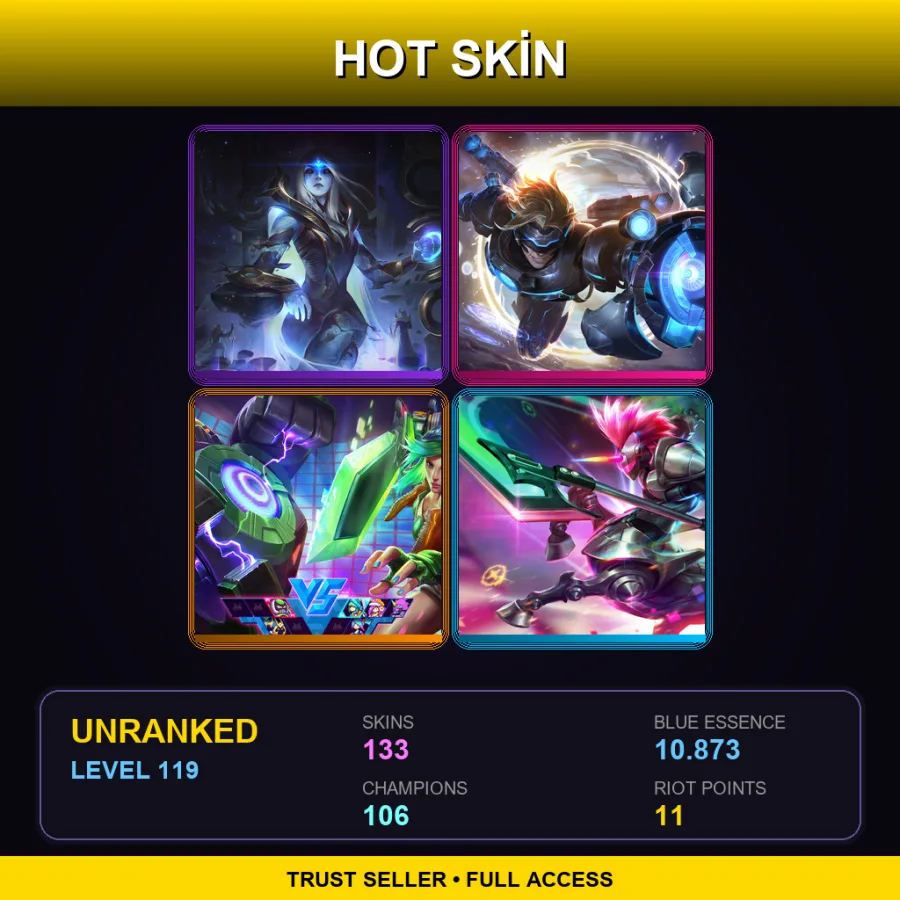 KR | Lv119 | Unranked | 133 Skin | 106 Champ — LoL account
