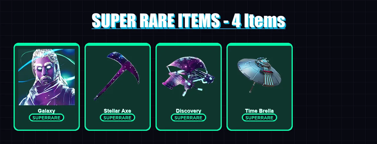 [PC/XBOX/PSN] | Galaxy | The Foundation | Ronin | Yule Trooper | Gumbo | 21 skin | 32 pickaxe | 34 emote | 38 glider | Lv494