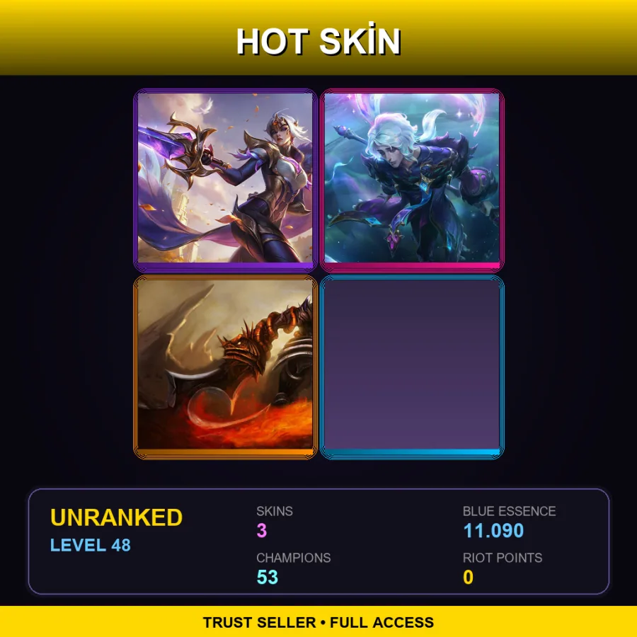 EUNE | Lv48 | Unranked | 3 Skin | 53 Champ