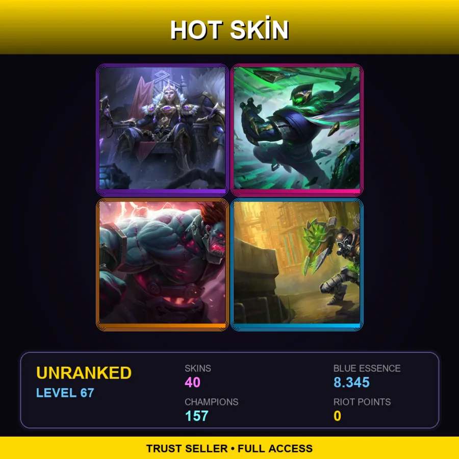 SG | Lv67 | Unranked | 40 Skin | 157 Champ