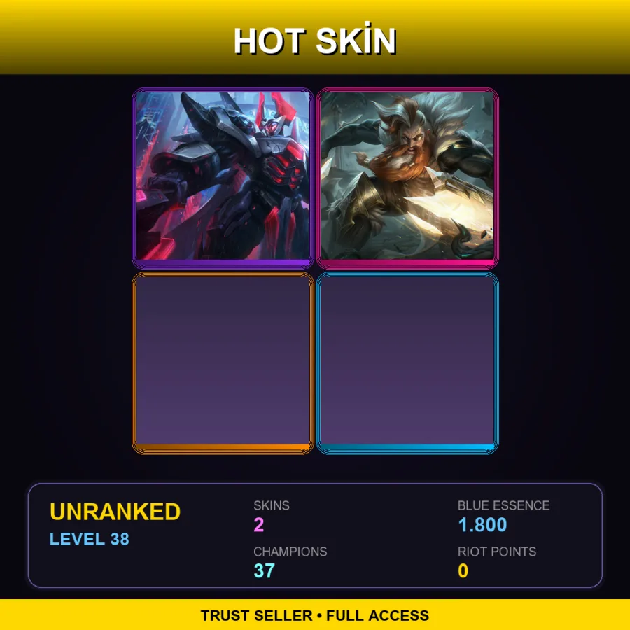 EUNE | Lv38 | Unranked | 2 Skin | 37 Champ
