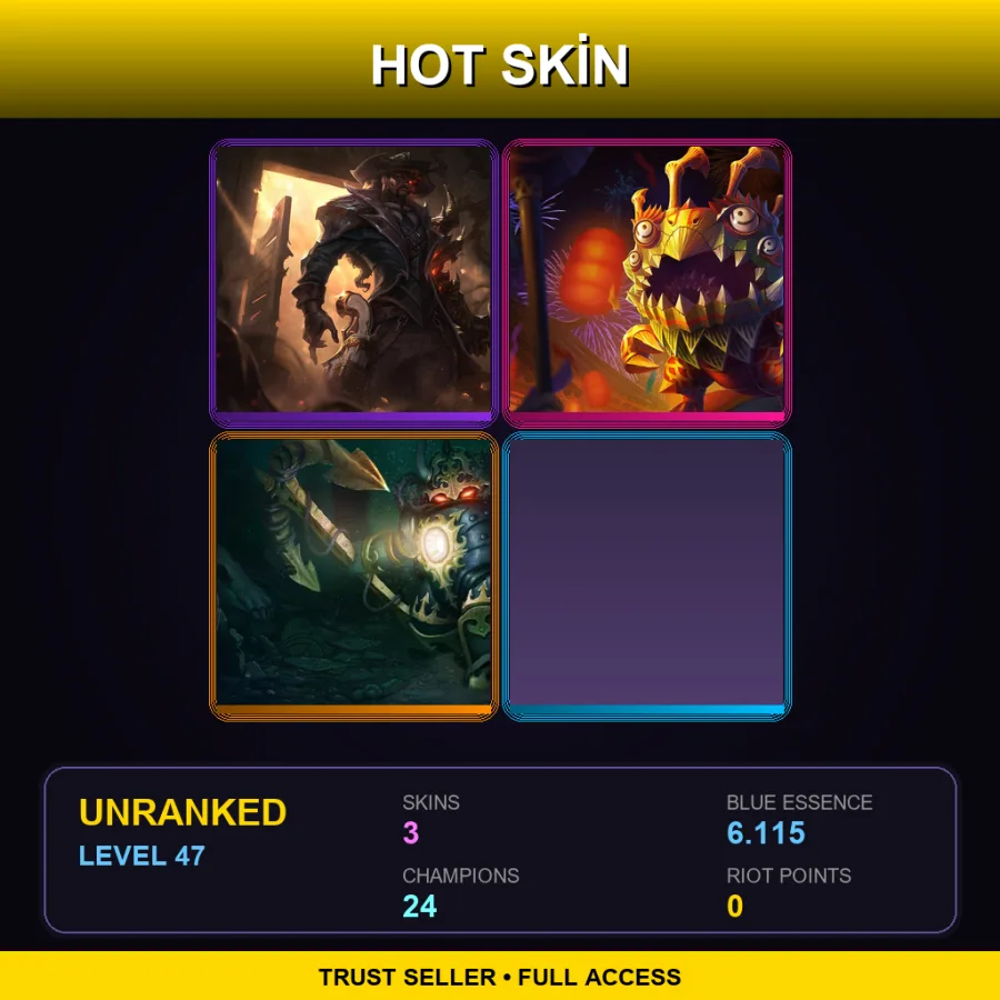 LAS | Lv47 | Unranked | 3 Skin | 24 Champ