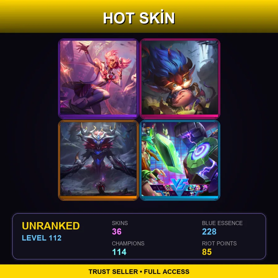 BR | Lv112 | Unranked | 36 Skin | 114 Champ