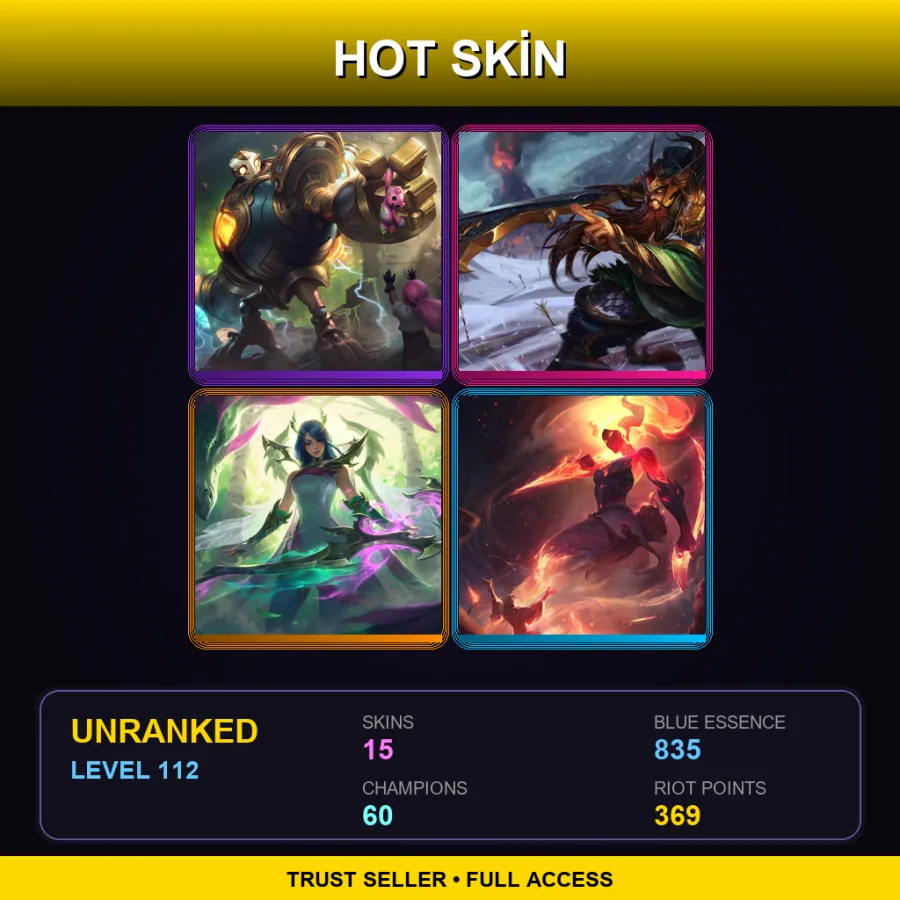 LAS | Lv112 | Unranked | 15 Skin | 60 Champ — Cottontail Teemo