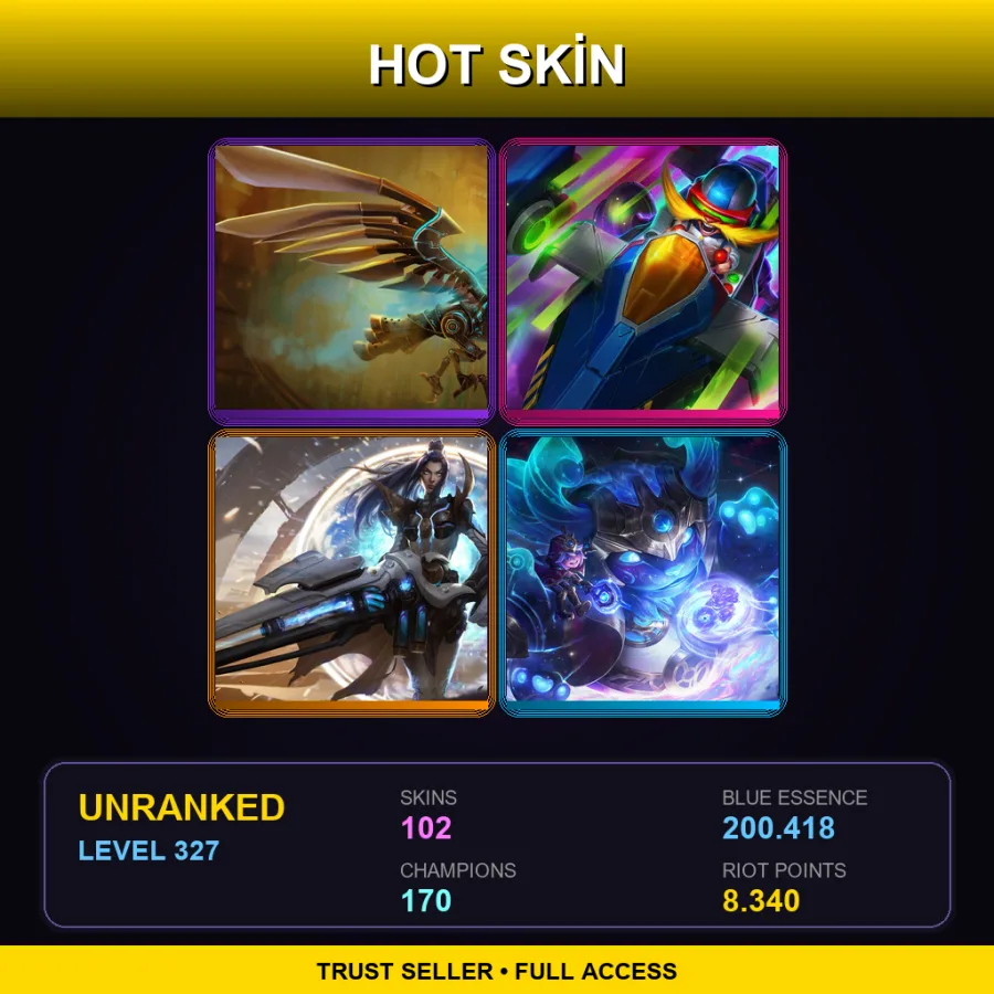 LAS | Lv327 | Unranked | 102 Skin | 170 Champ