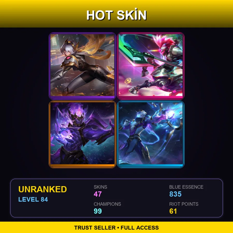 EUNE | Lv84 | Unranked | 47 Skin | 99 Champ