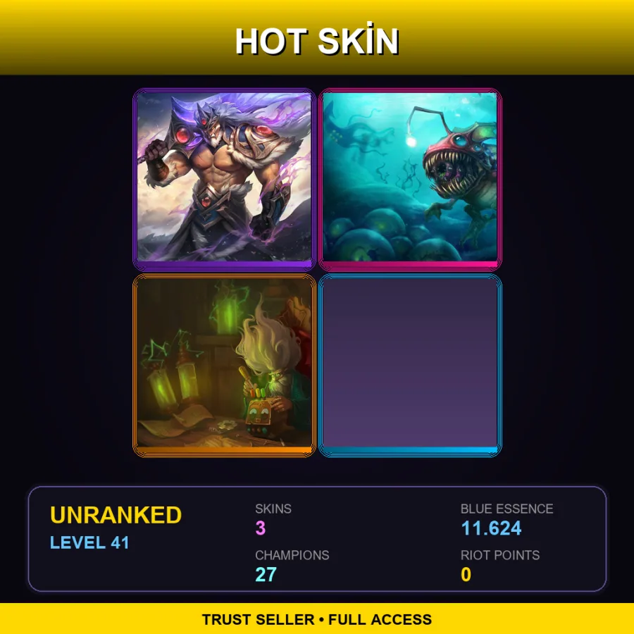 VN | Lv41 | Unranked | 3 Skin | 27 Champ