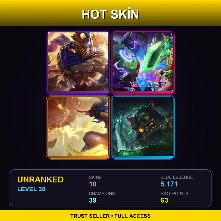 LAN | Lv30 | Unranked | 10 Skin | 39 Champ — Nightraven Fiora
