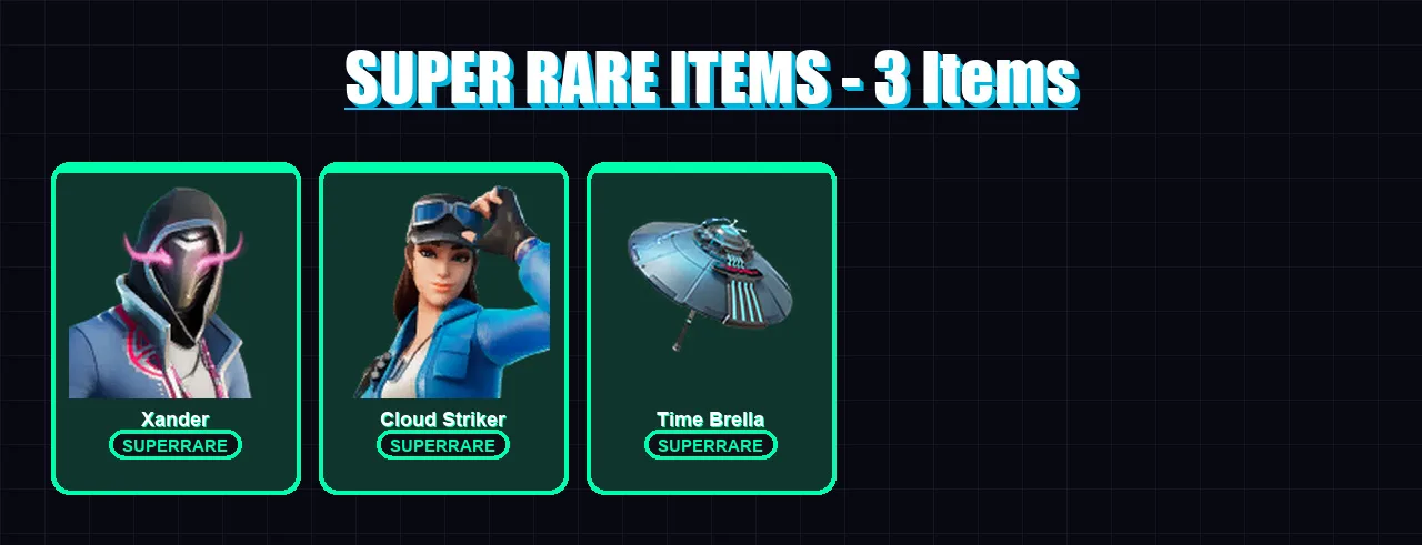 [PS4/PS5/XBOX/PC] | Xander | Cloud Striker | Fade | Spectra Knight | Deadpool | 104 skin | 156 pickaxe | 119 emote | 140 glider | Lv2773